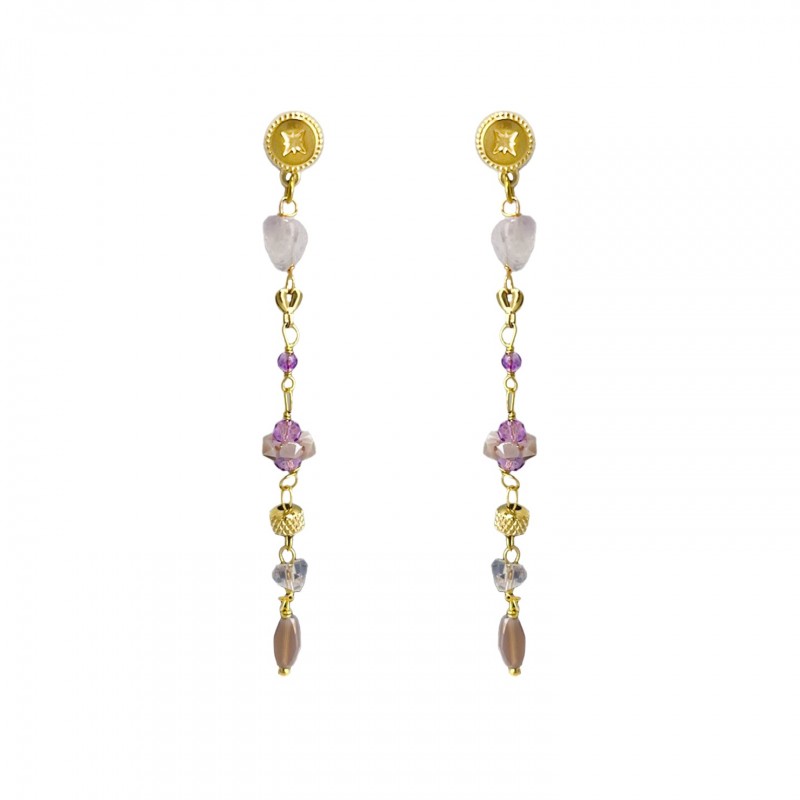 ORECCHINI PENDENTI CON CRISTALLI - YNK23864E459