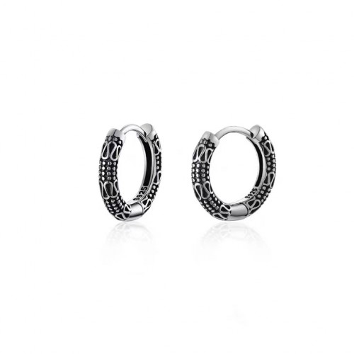 ORECCHINO SINGOLO A CERCHIO IN ACCIAIO DA UOMO - JJ2328E251