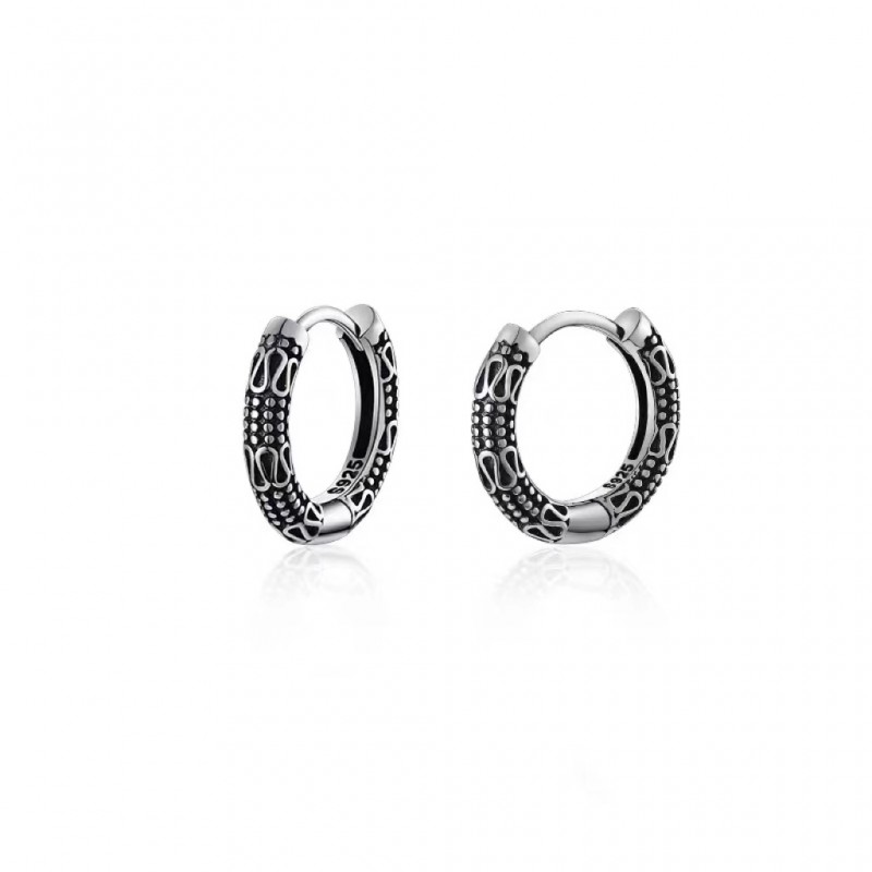 ORECCHINO SINGOLO A CERCHIO IN ACCIAIO DA UOMO - JJ2328E251