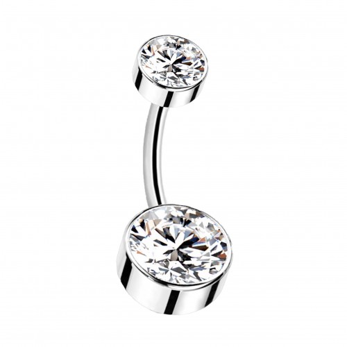 BARRA CURVA A BANANA CON ZIRCONIA - 2621124106041