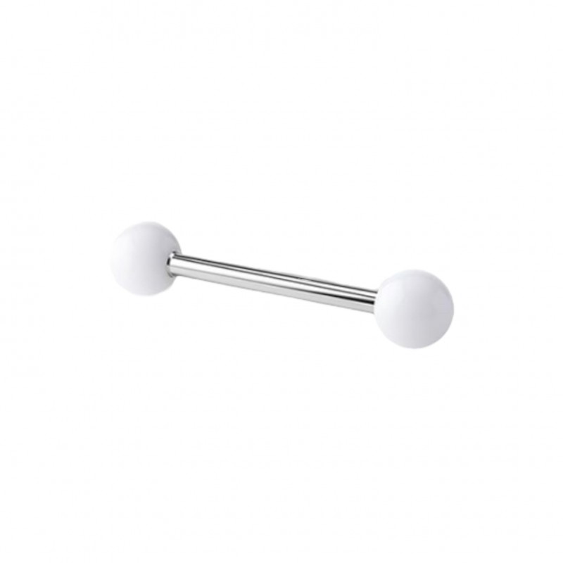PIERCING BARBELL DRITTO LISCIO ACRILICO - 6621124080644/80651