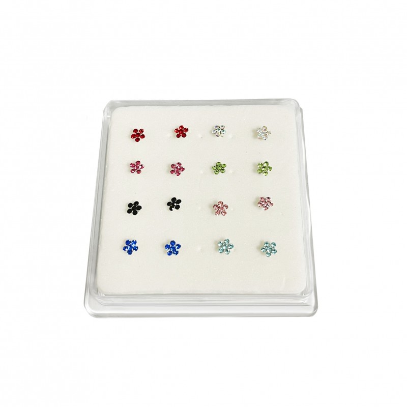 SET DI 16 PIERCING PER NASO CON FIORE - YH20240328